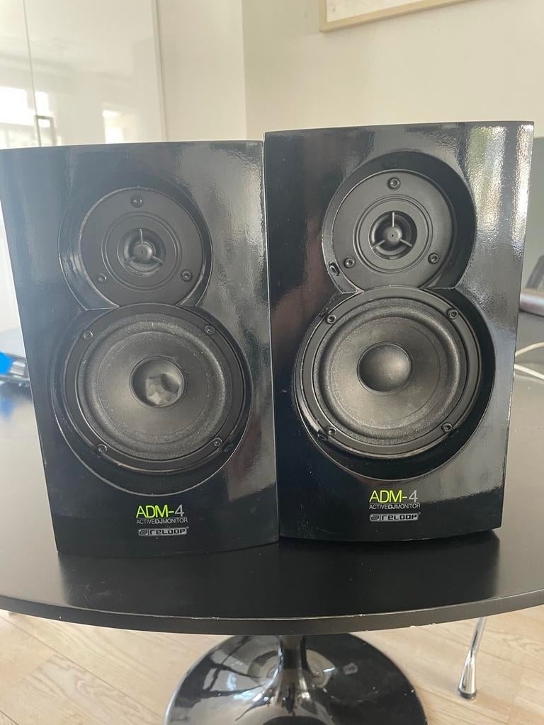 Reloop ADM-4 Speakers. Actieve DJ Monitoren - Zwart, Computers en Software, Pc speakers, Ophalen, Zo goed als nieuw