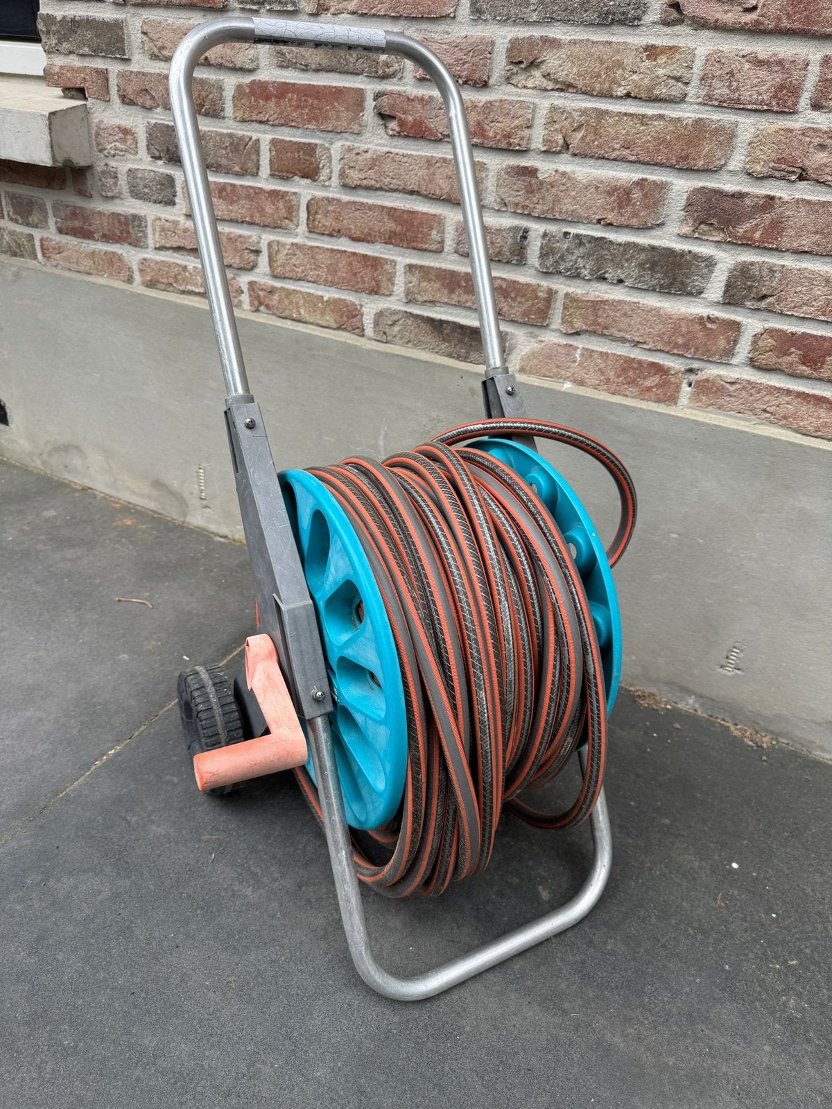 Gardena tuinslang op haspel 50 meter, Tuin en Terras, Tuinslangen, Ophalen, Tuinslang