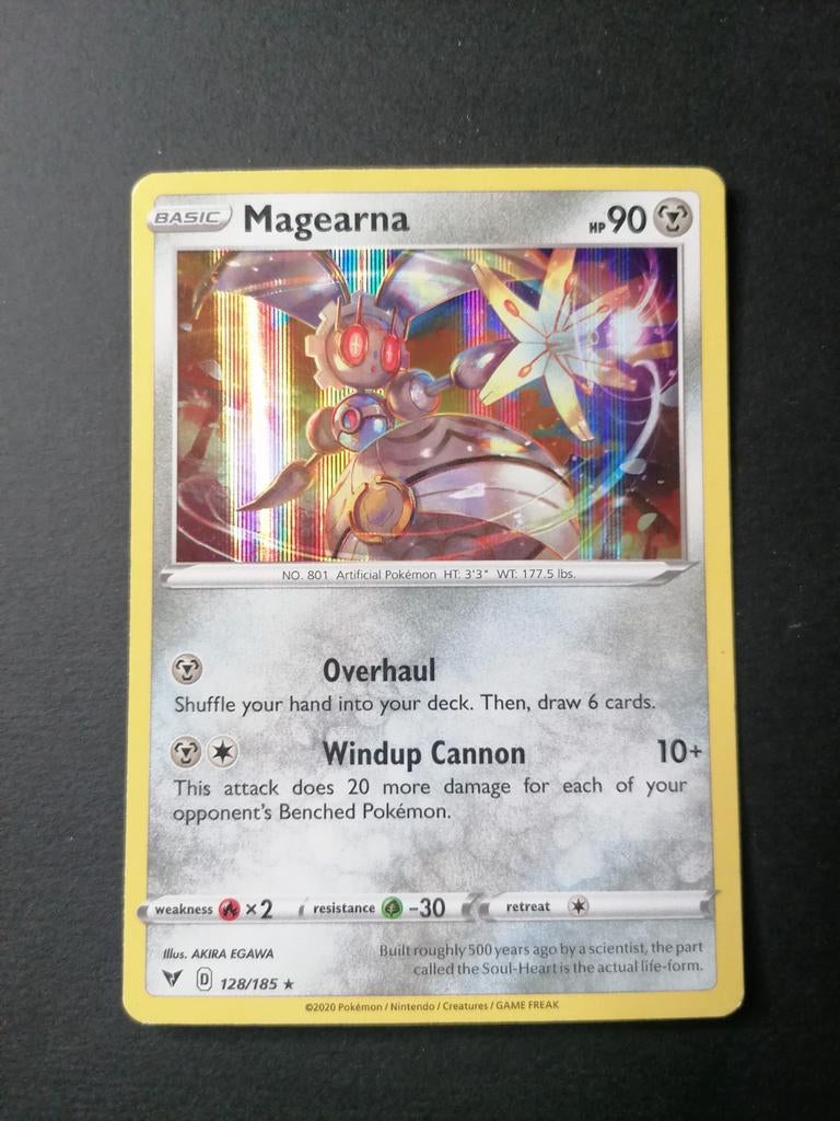 Magearna - Holofoil Vivid Voltage 128/185 - Pokémon, Ophalen of Verzenden, Zo goed als nieuw, Foil
