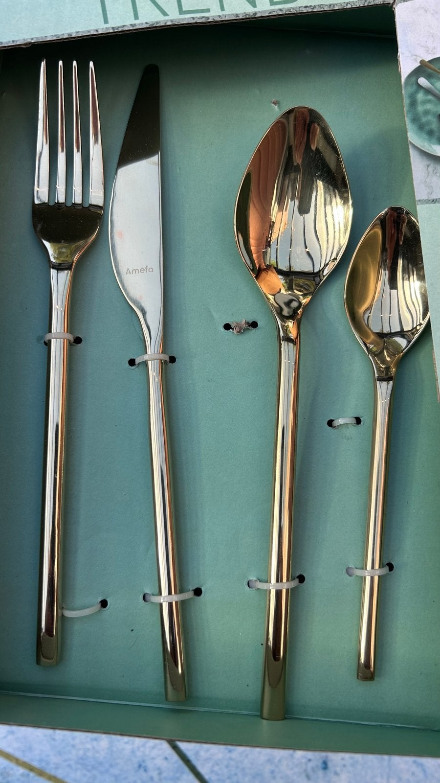 Amefa Bestekset 16-delig Champagne Goud - Nieuw, Bestekset, Nieuw, Ophalen of Verzenden, Amefa