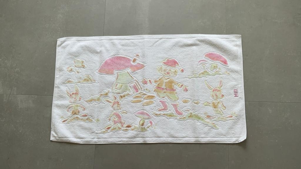 Kinderhanddoek vintage Jorzolino baby, Ophalen of Verzenden, Zo goed als nieuw, Wit, Handdoek