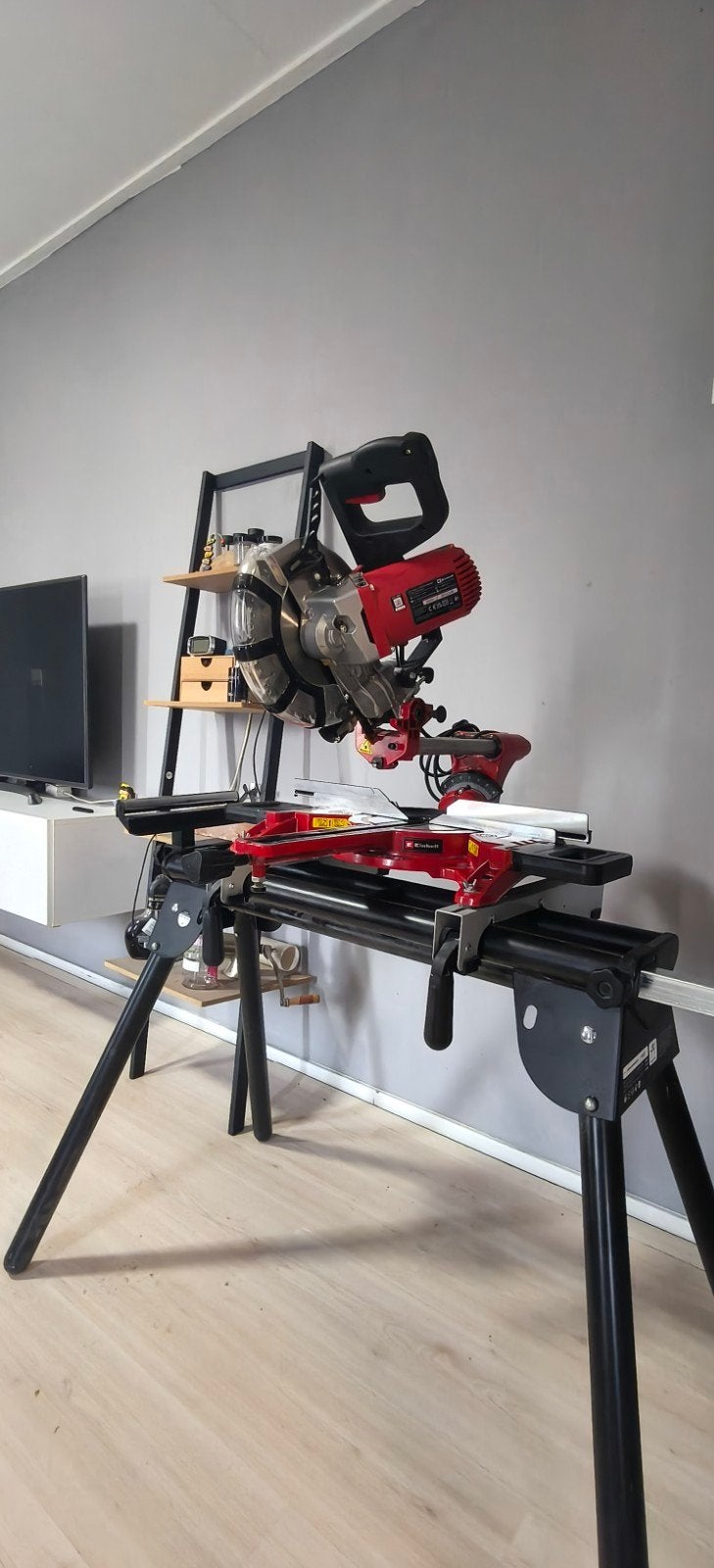 EINHELL AFKORTZAAG TC SM 2131/2 MET ONDERSTEL, Ophalen, 70 mm of meer, Einhell, Zo goed als nieuw