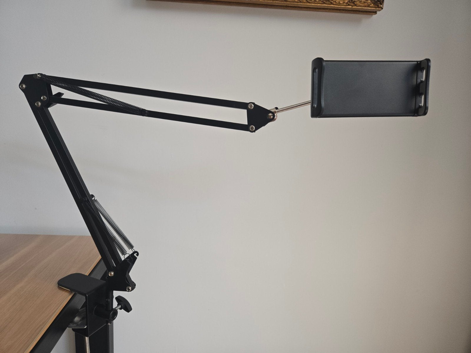 Verstelbare telefoon/tablet houder met klembevestiging, Ophalen of Verzenden, Zo goed als nieuw