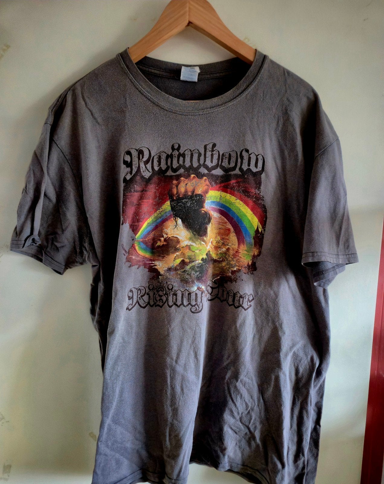 Rainbow Tourshirt XL, Verzamelen, Muziek, Artiesten en Beroemdheden, Ophalen of Verzenden, Gebruikt, Kleding