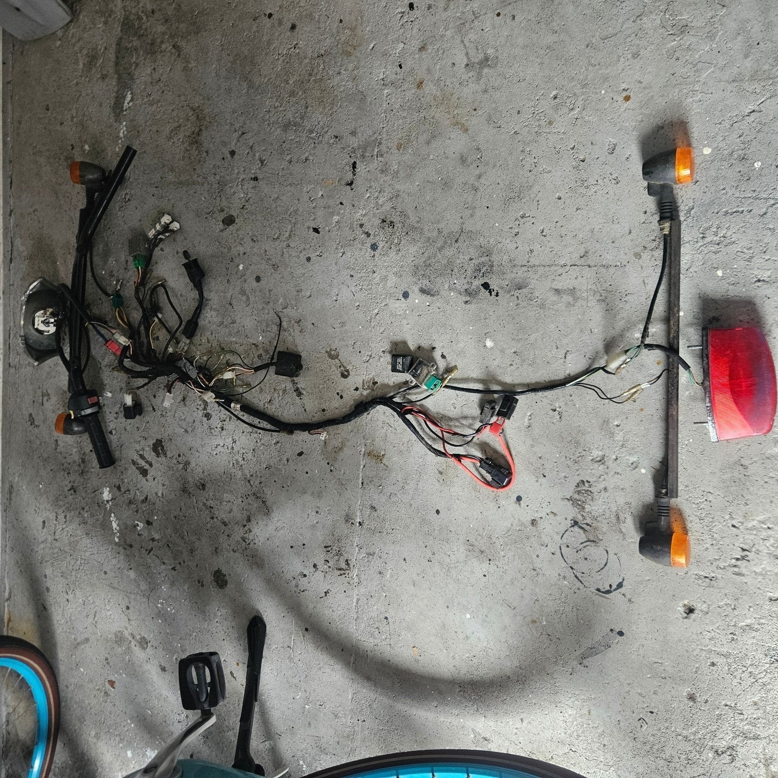 Complete kabelboom quad Minarelli horizontaal 10inch, Ophalen, Blok