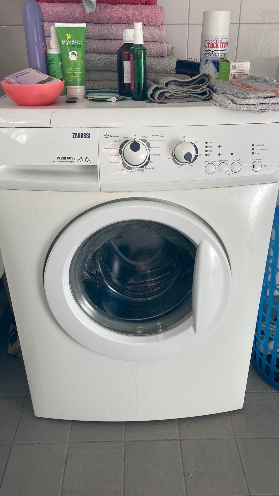 Zanussi wasmachine., Ophalen, Gebruikt, Voorlader, 85 tot 90 cm