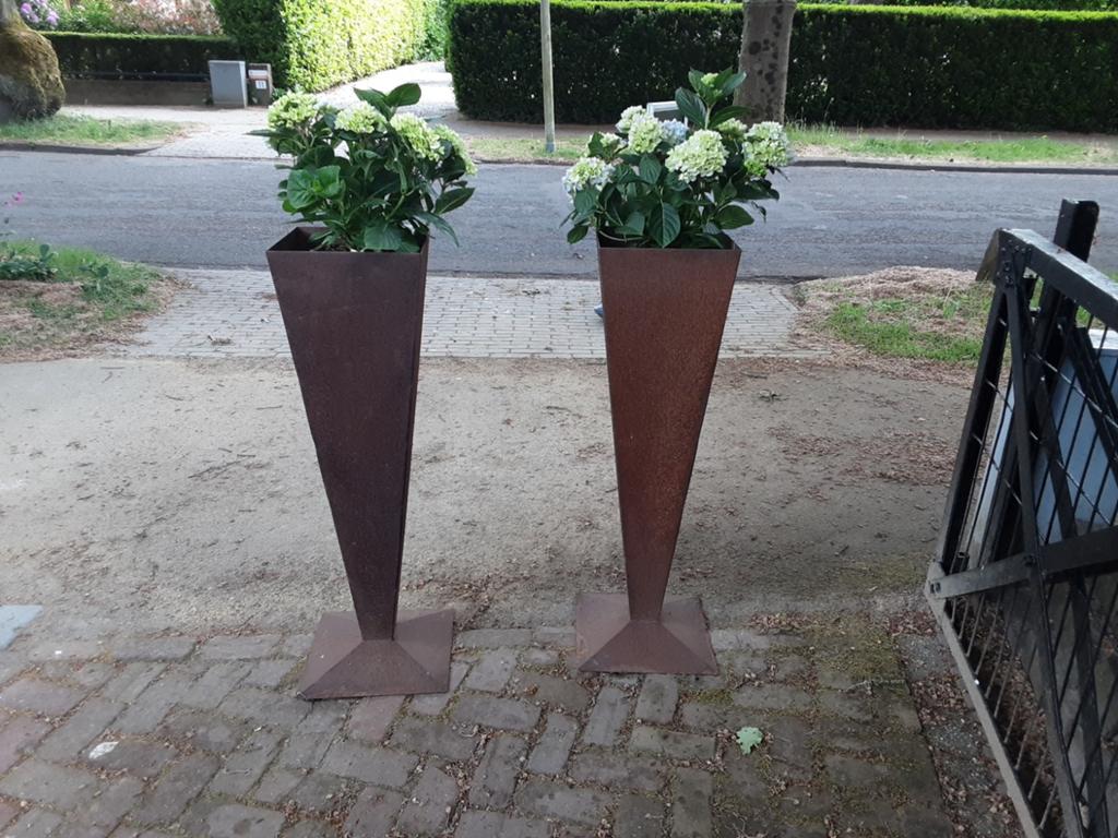 Cortenstaal plantenbak, Ophalen, Metaal