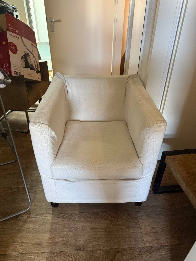 Stoel, Huis en Inrichting, Ophalen, Gebruikt, Wit, Eén
