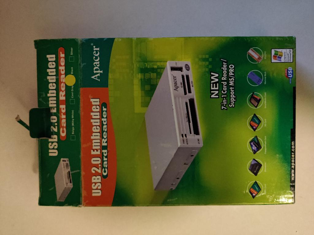 Apacer USB 2.0 7 in 1 cardreader in OVP, Computers en Software, Ophalen of Verzenden, Zo goed als nieuw