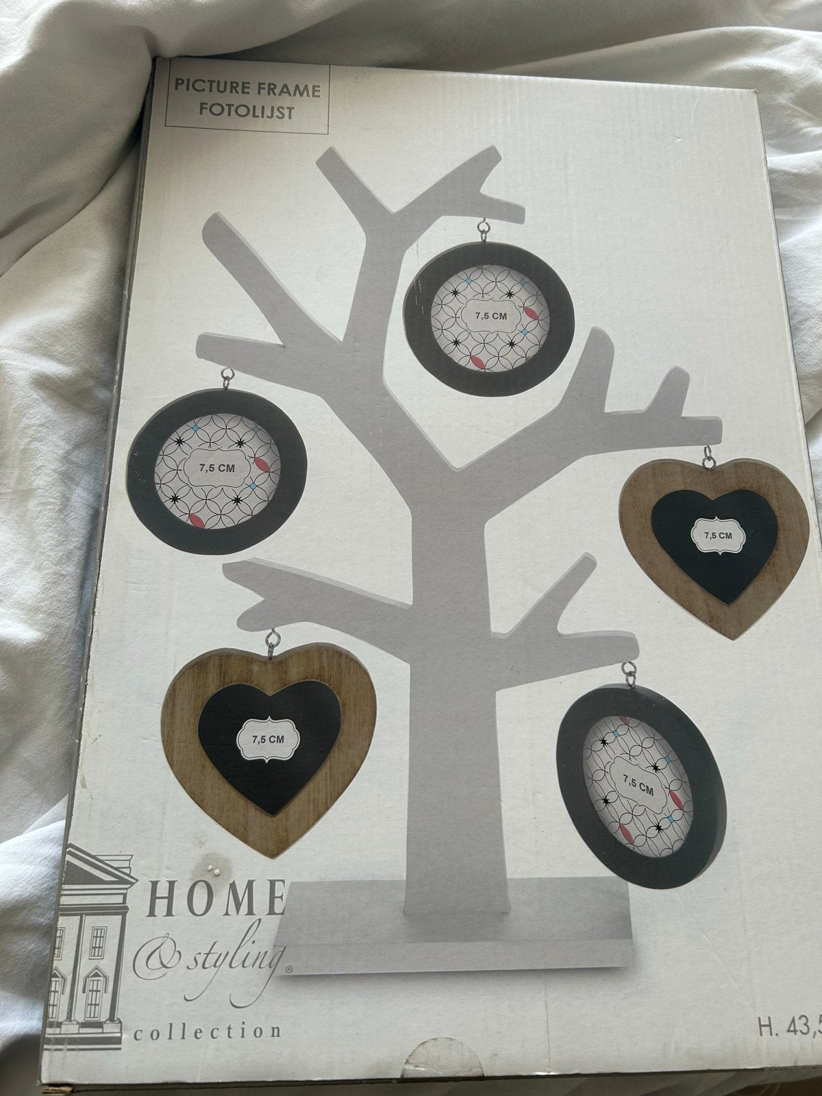 Fotolijst boom met 5 hangers, Home & Styling Collection, Nieuw, Ophalen of Verzenden, Fotolijst, Meerkleurig
