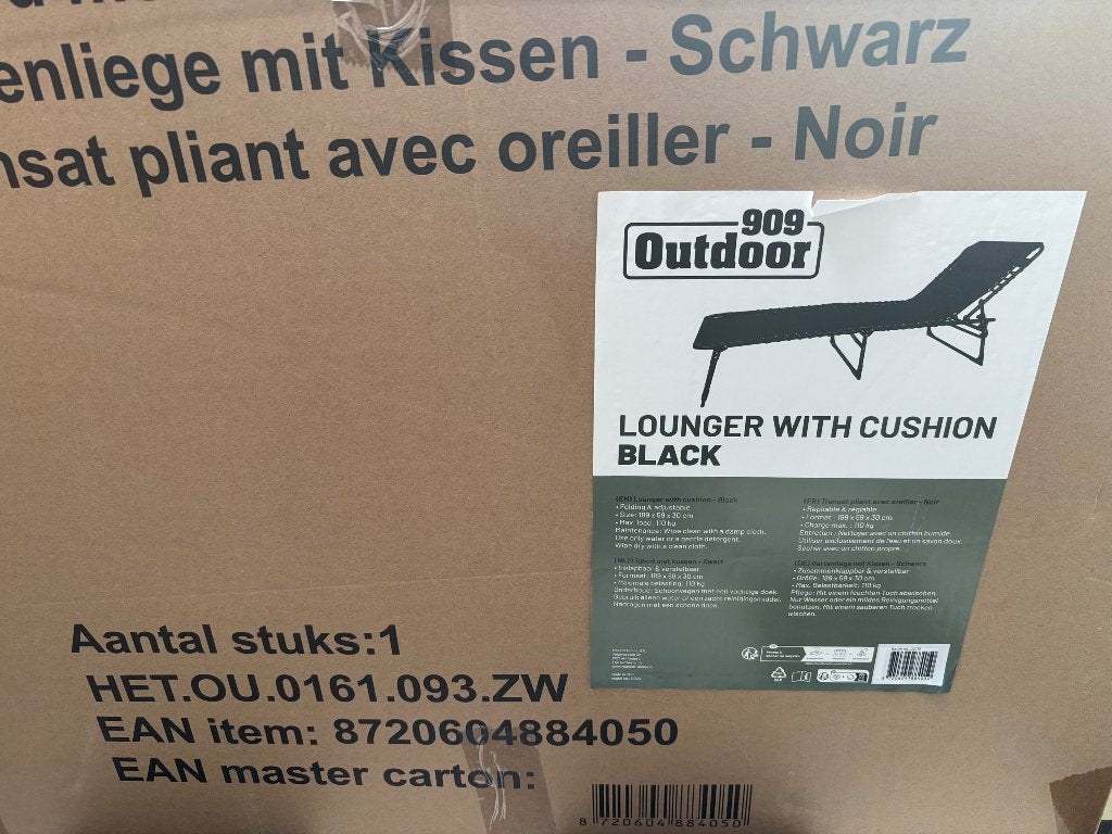 Ligstoel met kussen, Ophalen, Nieuw, Kunststof, Verstelbaar