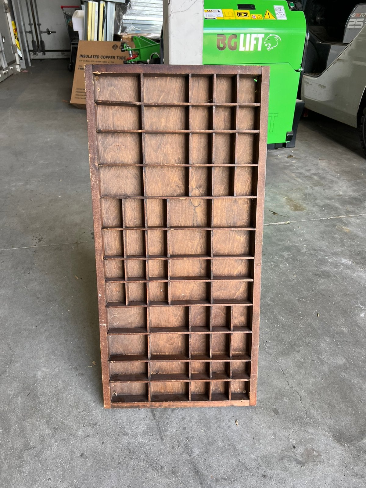 Letterbak oud - hout, Ophalen, Zo goed als nieuw