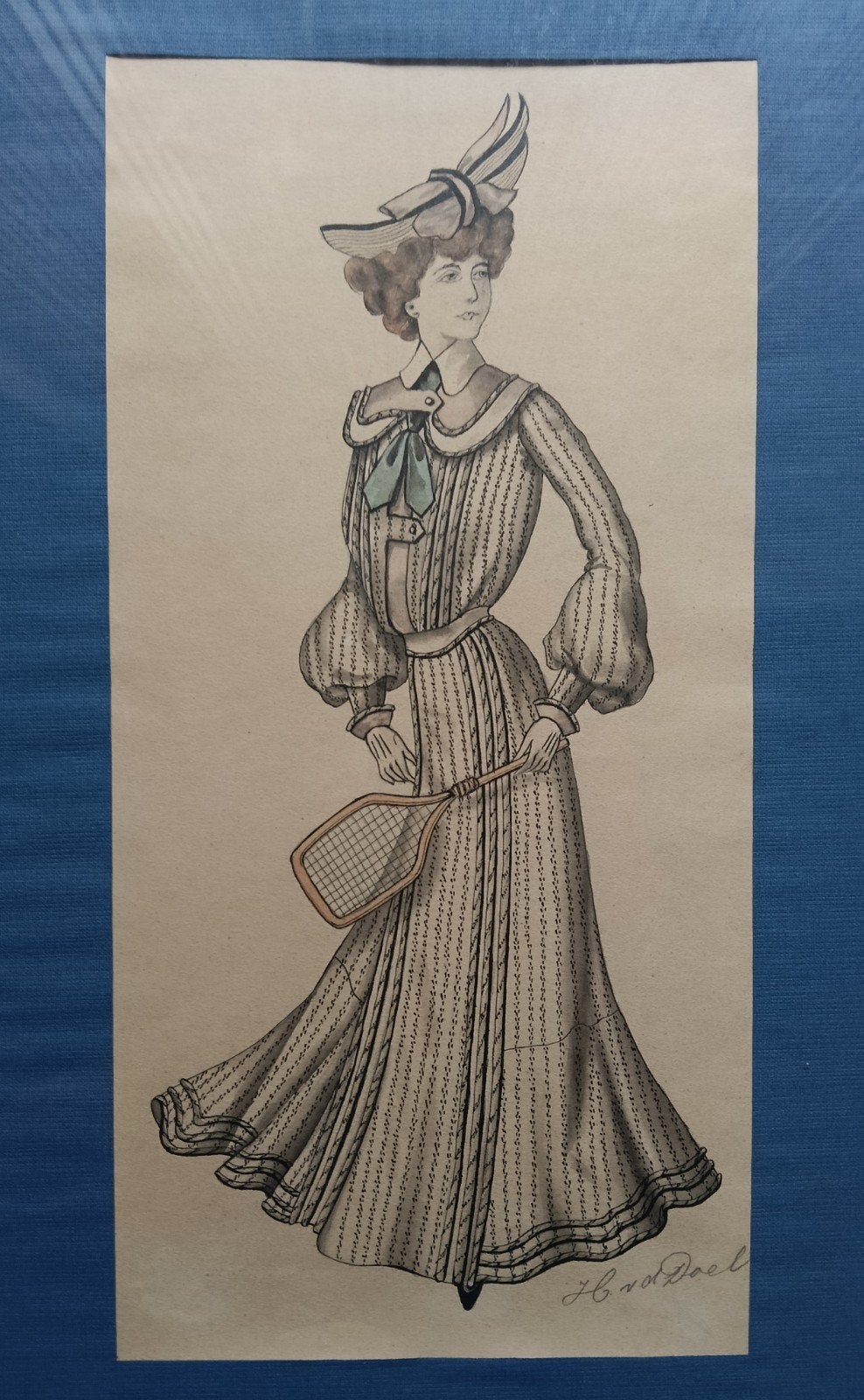 Elegante dame - Mode - 1900 - H van de Doel, Ophalen of Verzenden, Portret of Personen