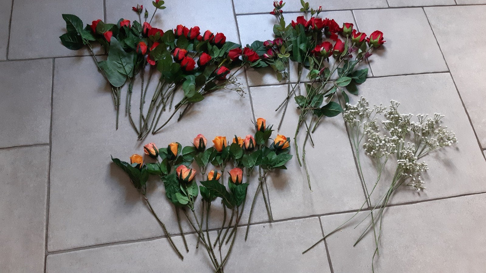 Kunst rozen en kunst gipskruid, als nieuw!, Huis en Inrichting, Ophalen of Verzenden, Zo goed als nieuw