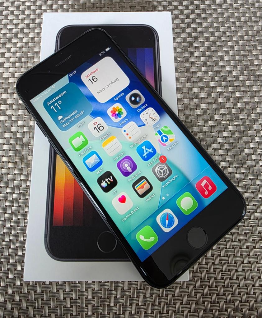 Mooie iPhone SE 2022 (3e generatie) – Batterij 97%!, Telecommunicatie, Mobiele telefoons | Apple iPhone, Ophalen, 97 %, Gebruikt