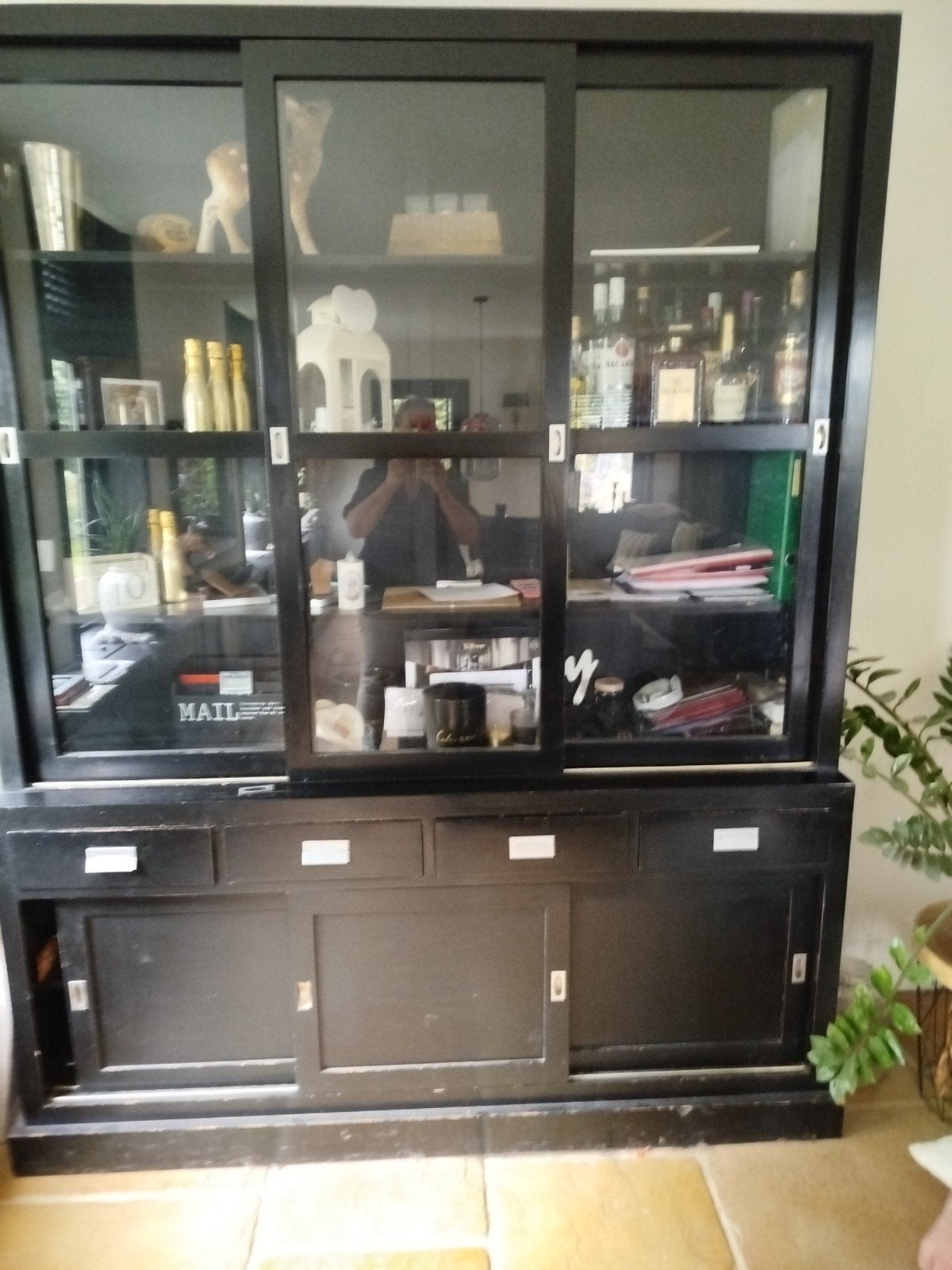 nog mooie vitrinekast van Loods 5, Ophalen, Gebruikt, 100 tot 150 cm, 200 cm of meer