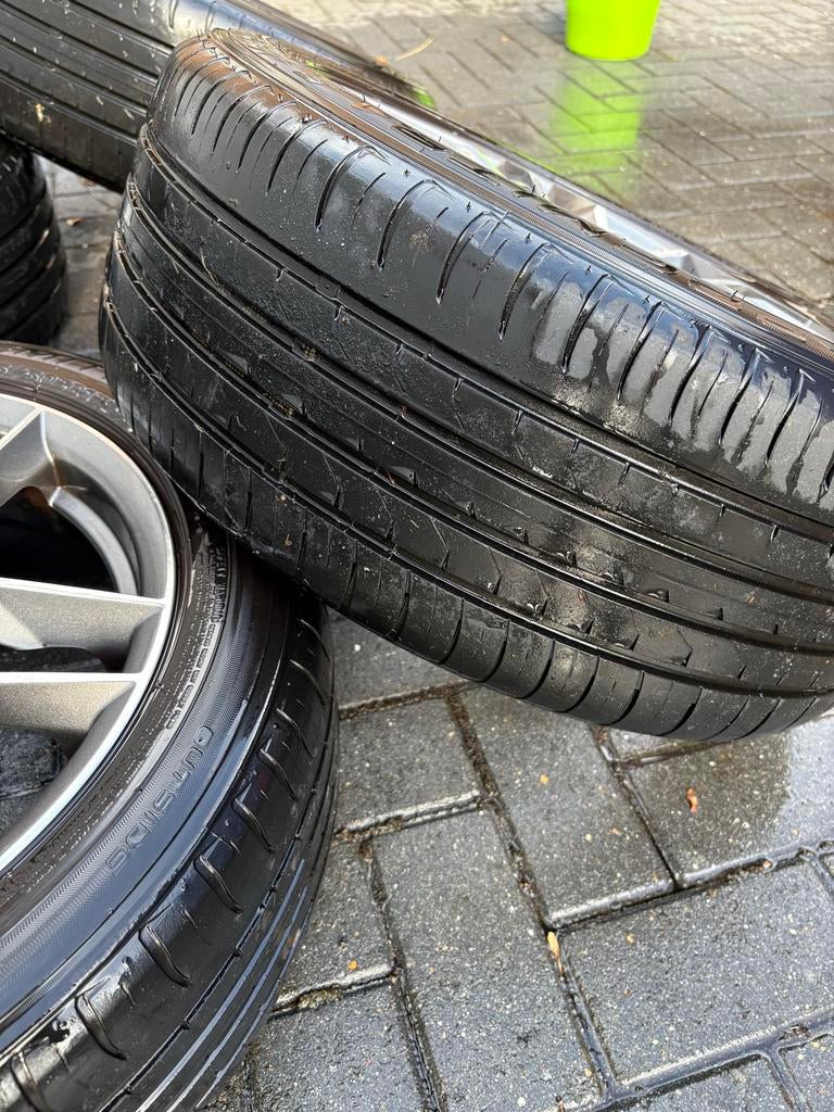 Velgen met zomerbanden Audi A4 5x112, Auto-onderdelen, Banden en Velgen, Ophalen, Gebruikt, Banden en Velgen, 17 inch
