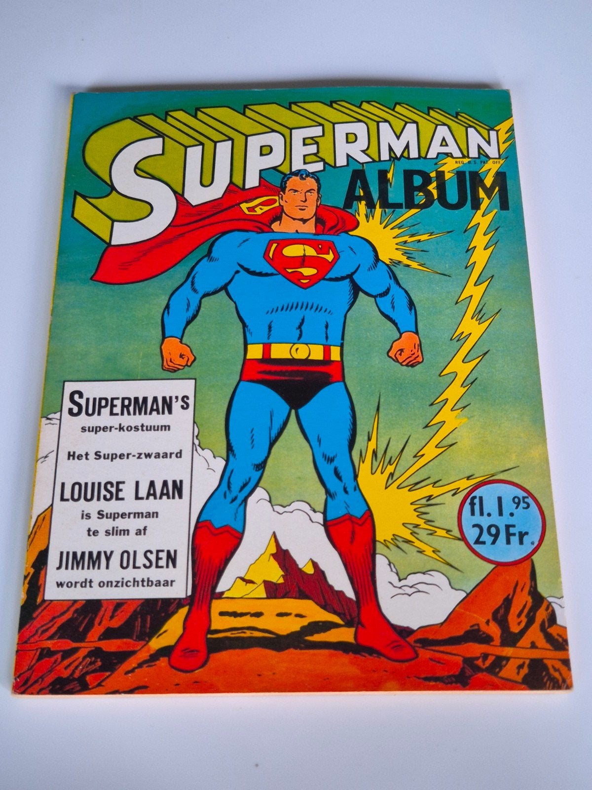 Superman Album 2 - Vanderhout & Co. N.V. (1967), Eén stripboek, Ophalen of Verzenden, Gelezen, Jerry Siegel, Joe Shuster (oorspronkelijk)