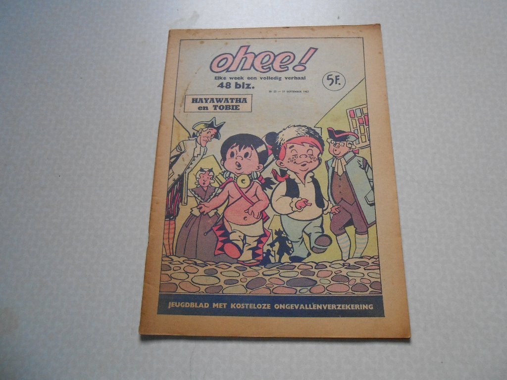 Ohee 23a Hayawatha en Tobie 1963., Eén stripboek, Ophalen of Verzenden, M. Tillieux, Gelezen