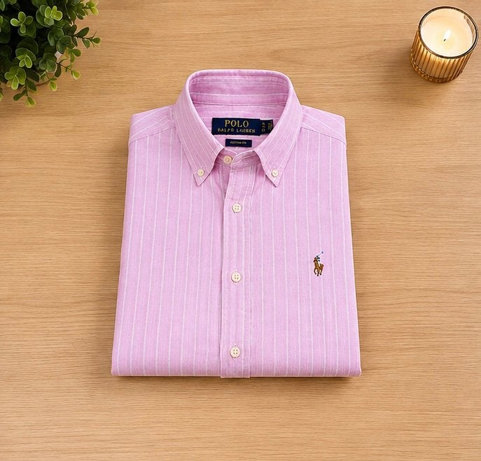 Polo Ralph Lauren 100% Linnen Overhemd XL, Ophalen of Verzenden, Zo goed als nieuw, Roze, Halswijdte 43/44 (XL)