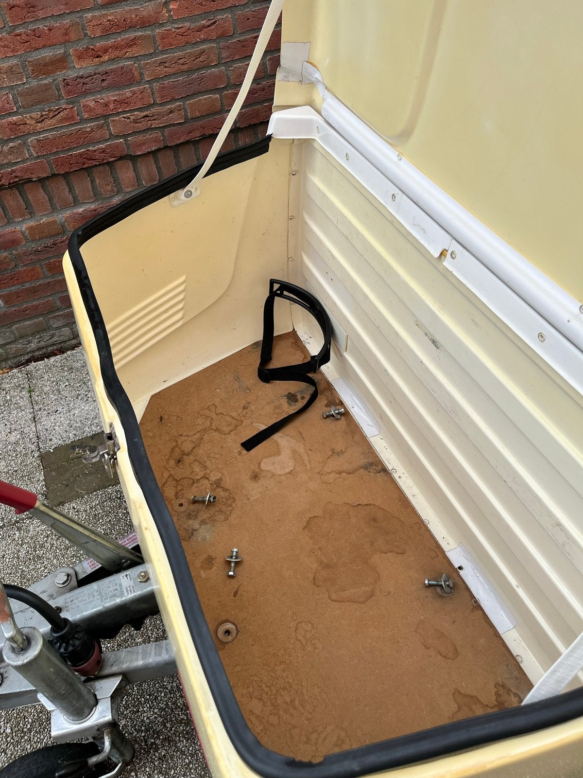 Disselbak Trigano voor vouwwagen of aanhanger, Ophalen, Gebruikt