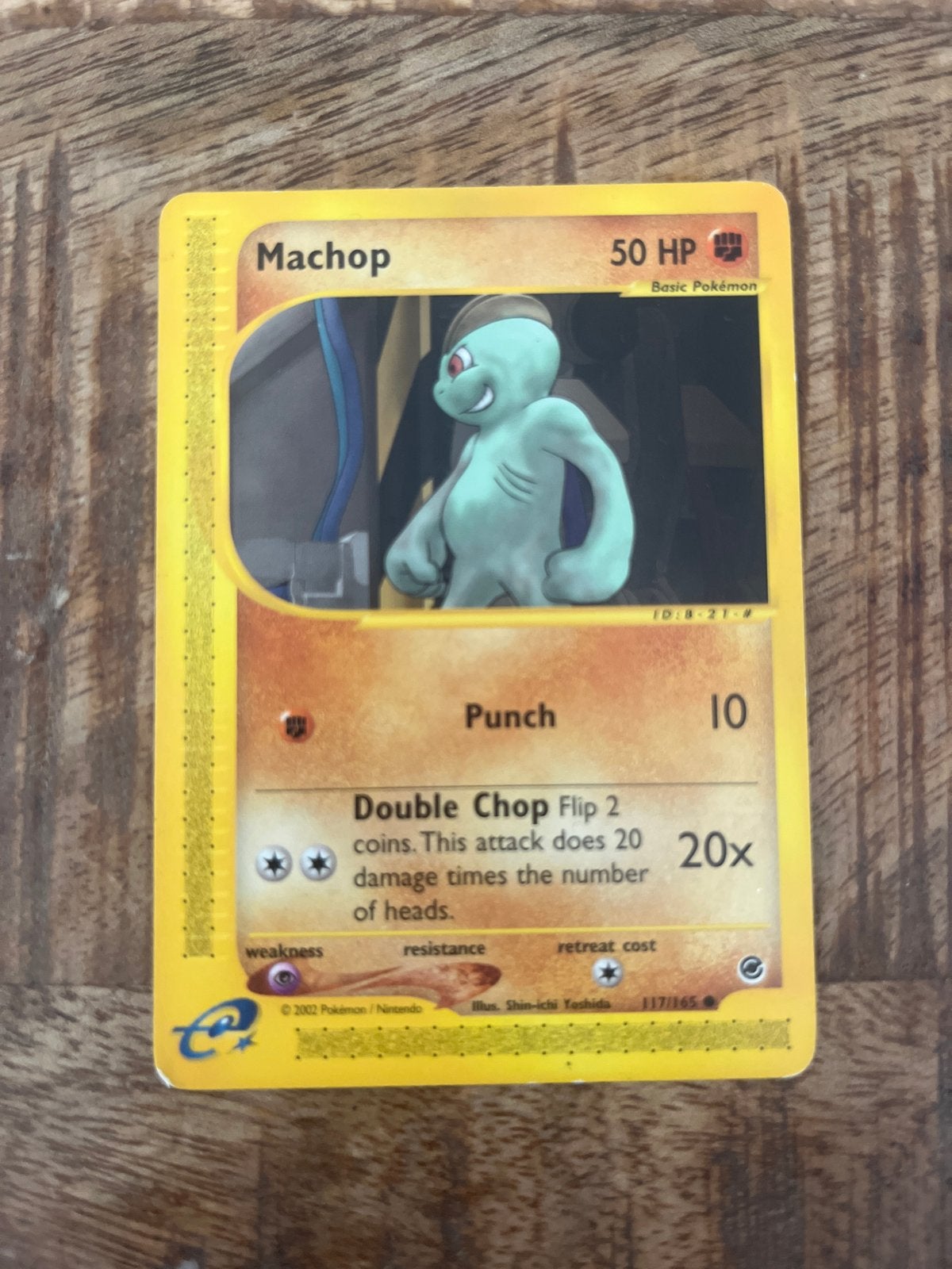 Machop 117/165 Expedition Pokémon Kaart, Ophalen, Gebruikt, Losse kaart
