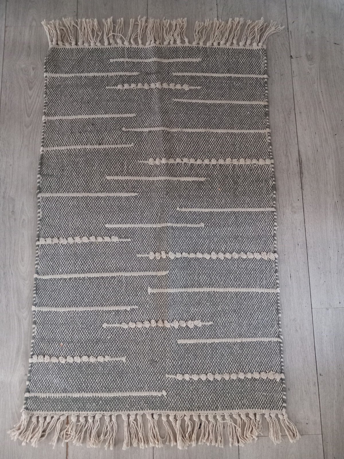 Vloerkleed katoen, Huis en Inrichting, Beige, Rechthoekig, Nieuw, 200 cm of meer