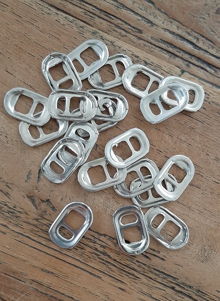 Lipjes van blikjes, Ophalen of Verzenden, Gebruikt, Metaal, Zilver