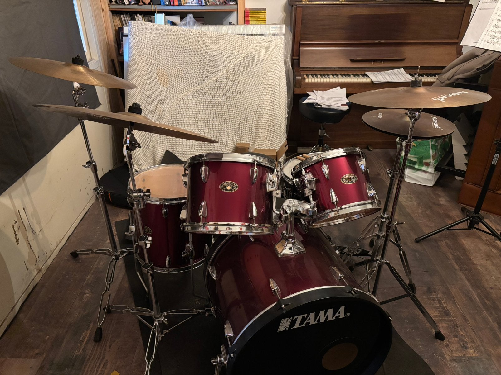 Tama Imperialstar drumstel met Masterwork Oxygen bekkens, Muziek en Instrumenten, Drumstellen en Slagwerk, Ophalen, Gebruikt, Overige merken