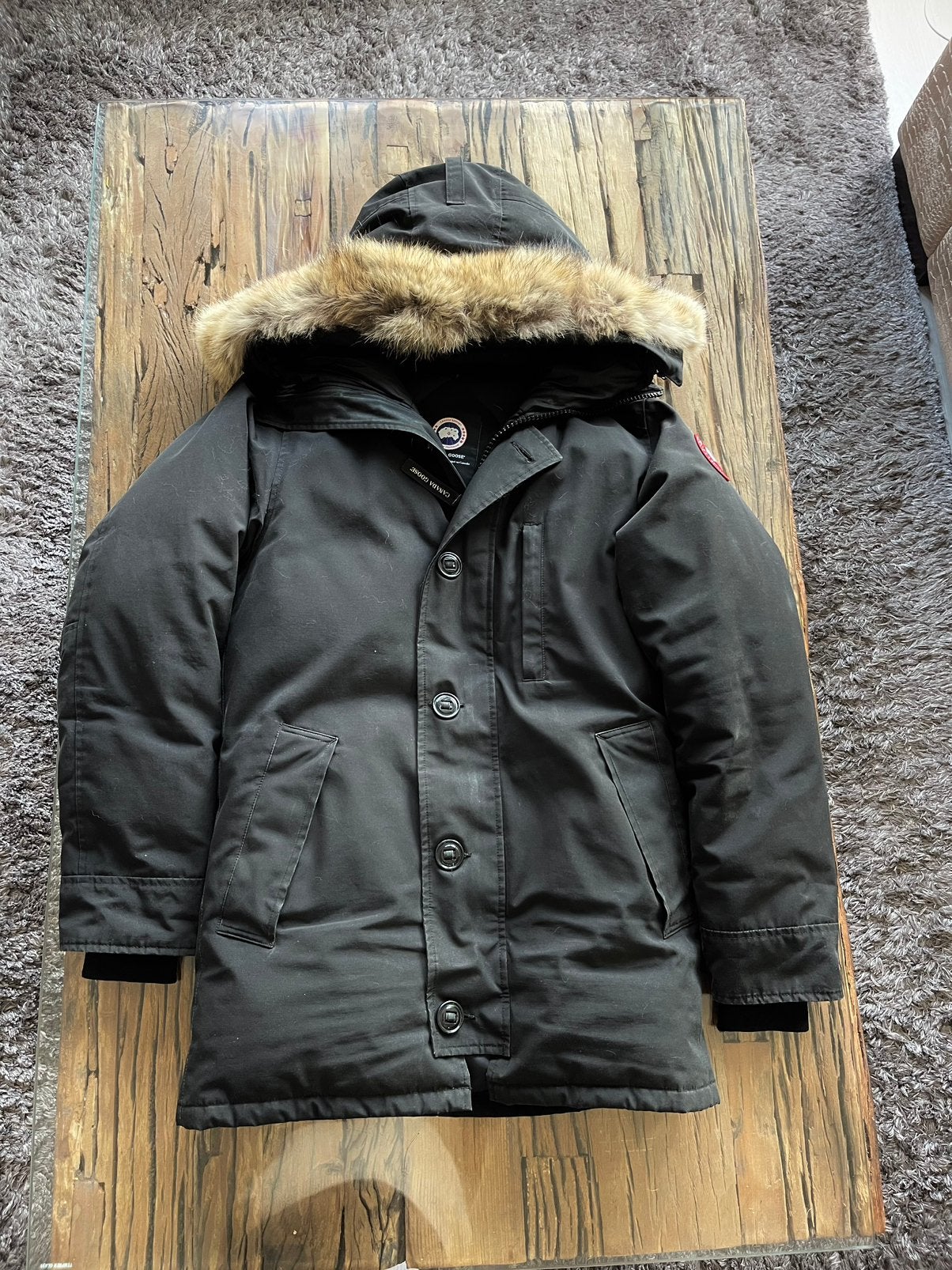 Originele Canada Goose jas, Ophalen of Verzenden, Gedragen, Maat 46 (S) of kleiner, Zwart