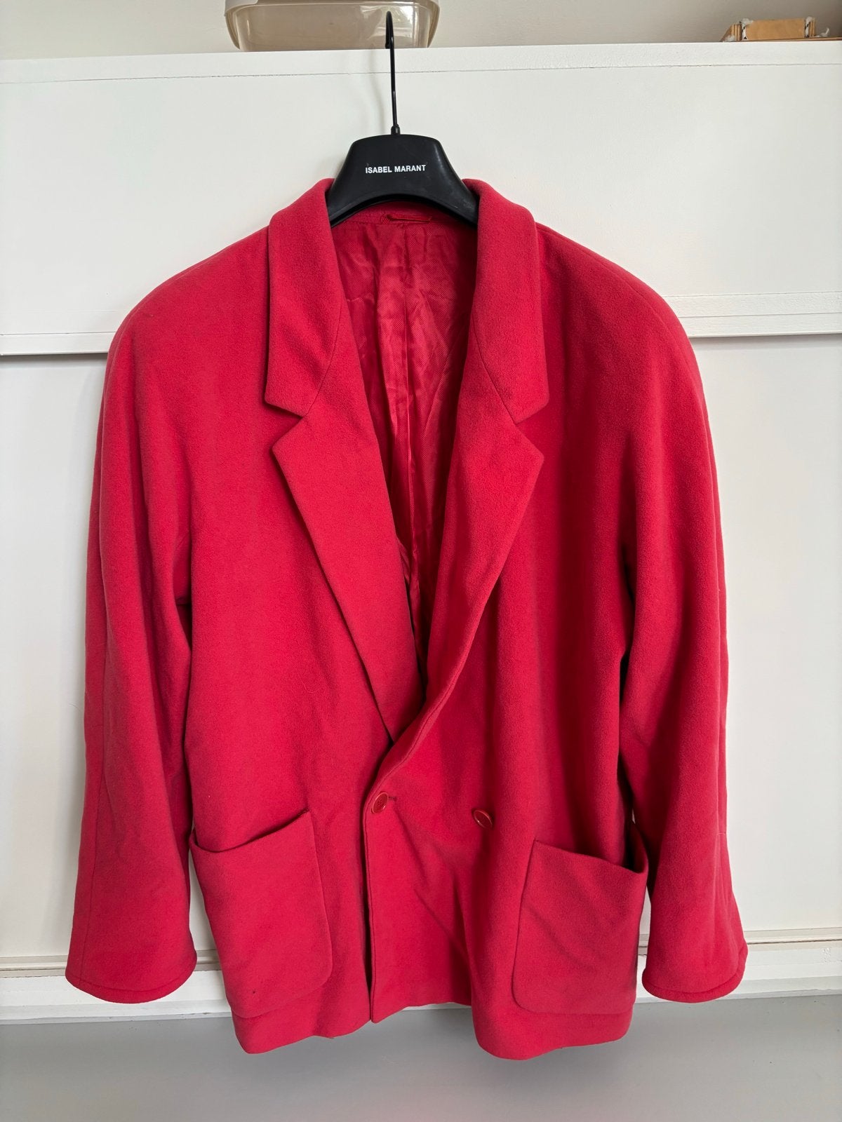 Vintage Weekend Max Mara wool Oversized Blazer coat 40-42, Ophalen of Verzenden, Zo goed als nieuw, Maat 42/44 (L), Rood