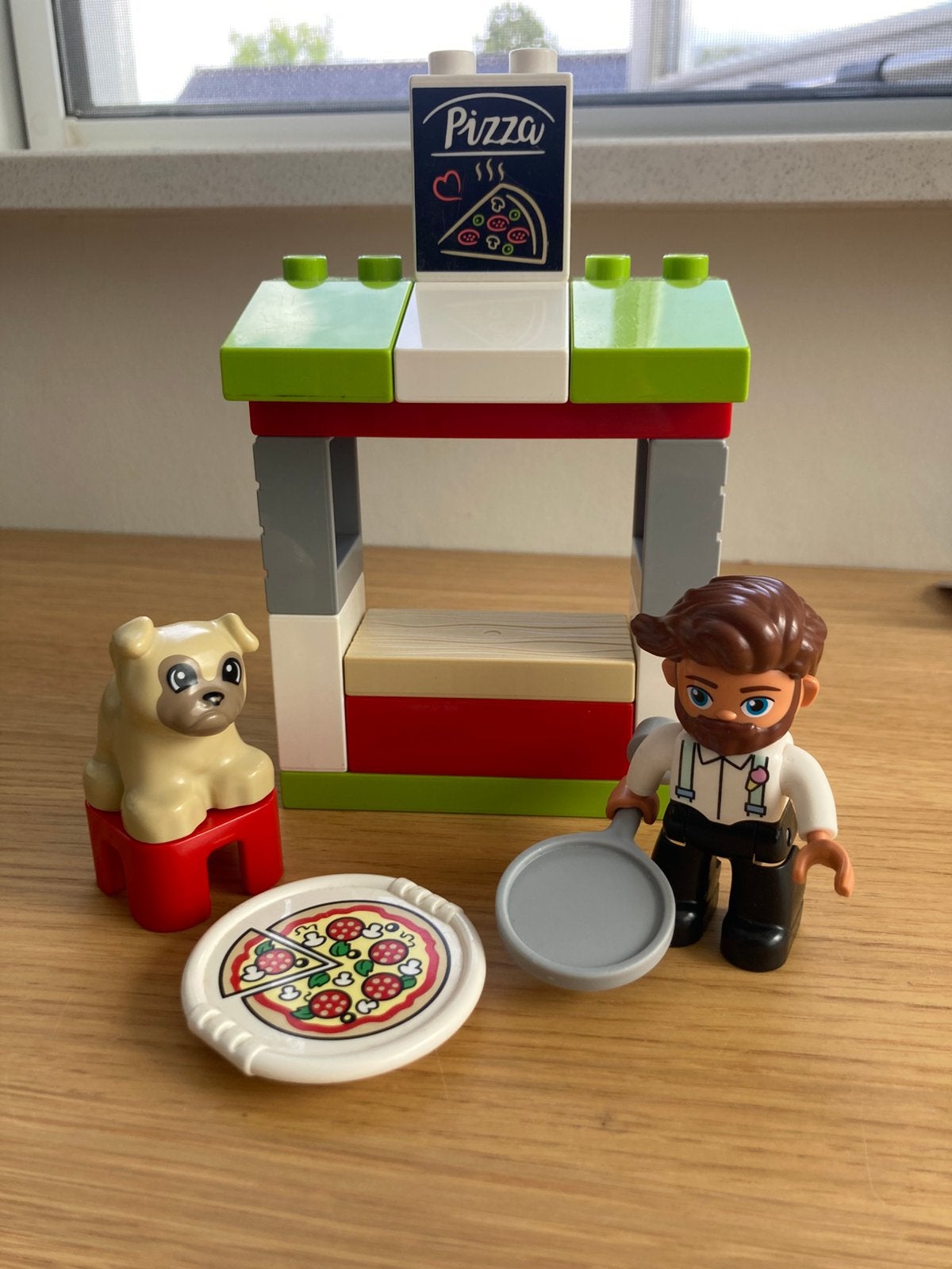 Duplo pizzakraam en voertuigen, Ophalen of Verzenden, Gebruikt, Poppenhuis