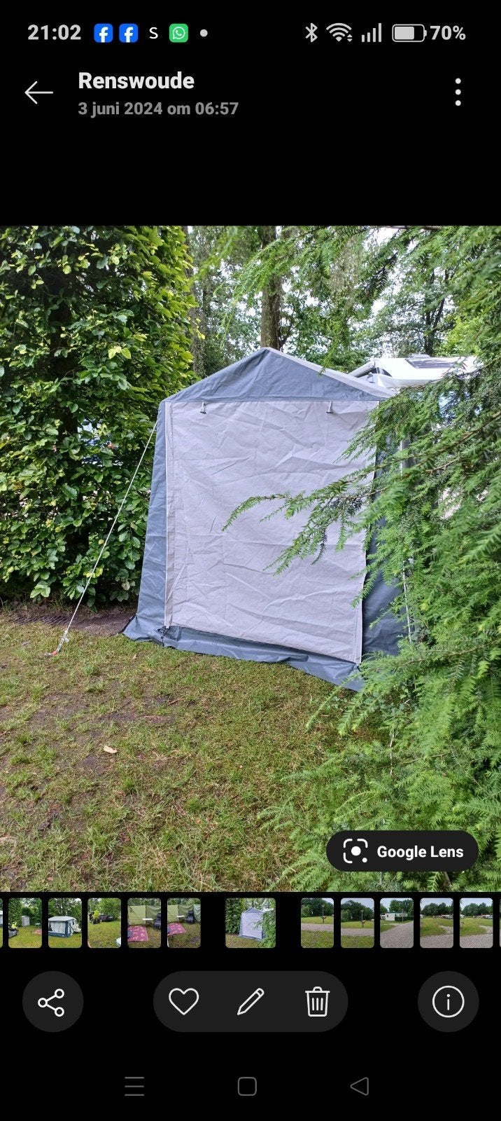Schuurtent, Caravans en Kamperen, Tenten, Ophalen, Gebruikt