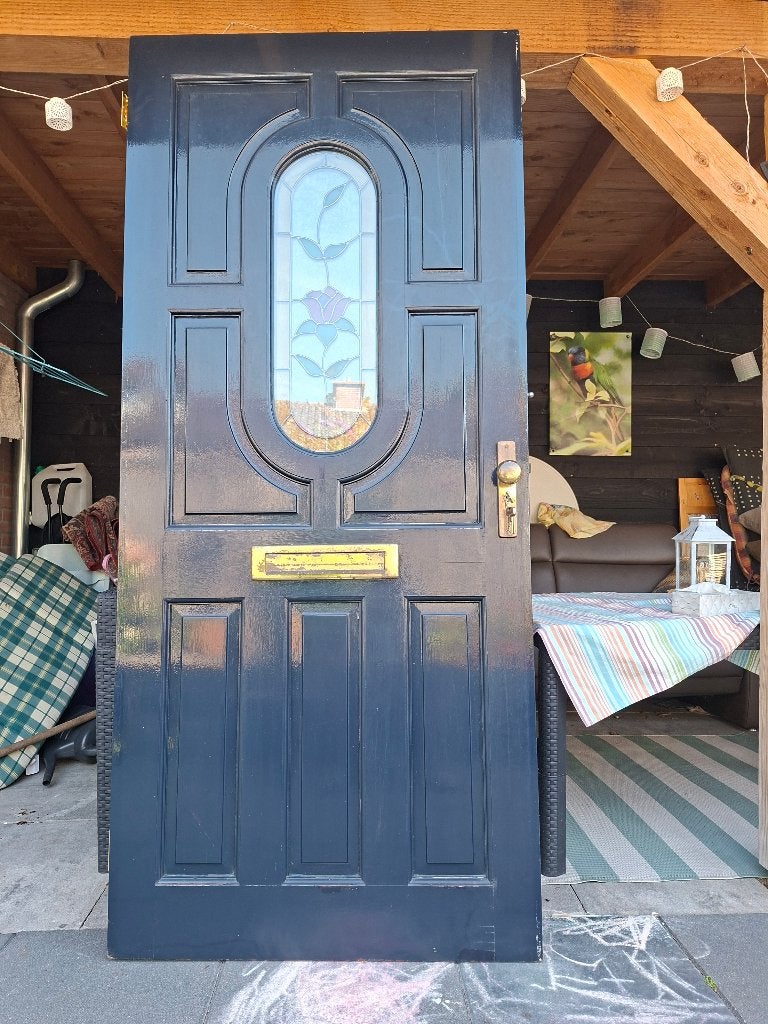 voordeur hardhout, Ophalen, Gebruikt, 80 tot 100 cm, Buitendeur