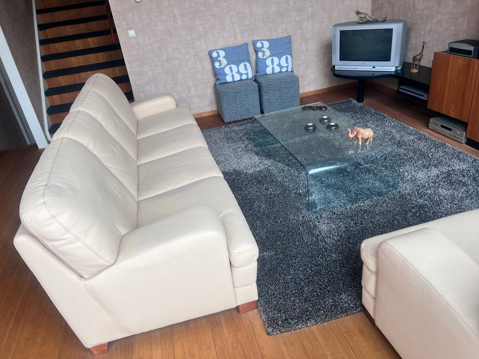 Vloerkleed - Grijs gemêleerd, 200x300 cm, Huis en Inrichting, Stoffering | Tapijten en Kleden, Ophalen, Zo goed als nieuw, 200 cm of meer