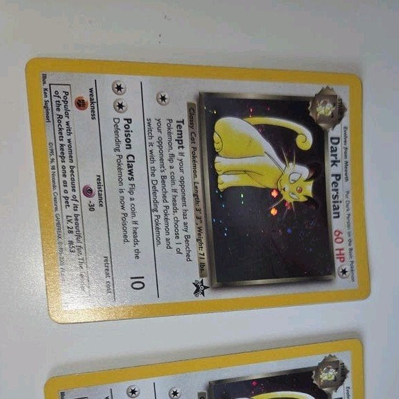 1x Dark Persian Pokémon Kaarten - Foil - Zo goed als nieuw, Ophalen of Verzenden, Zo goed als nieuw, Losse kaart, Foil