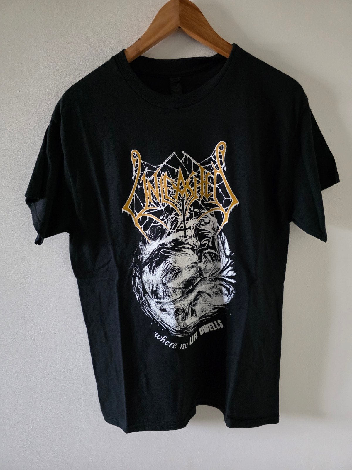 Unleashed  - Where no life dwells band shirt, Zwart, Nieuw, Gildan, Verzenden