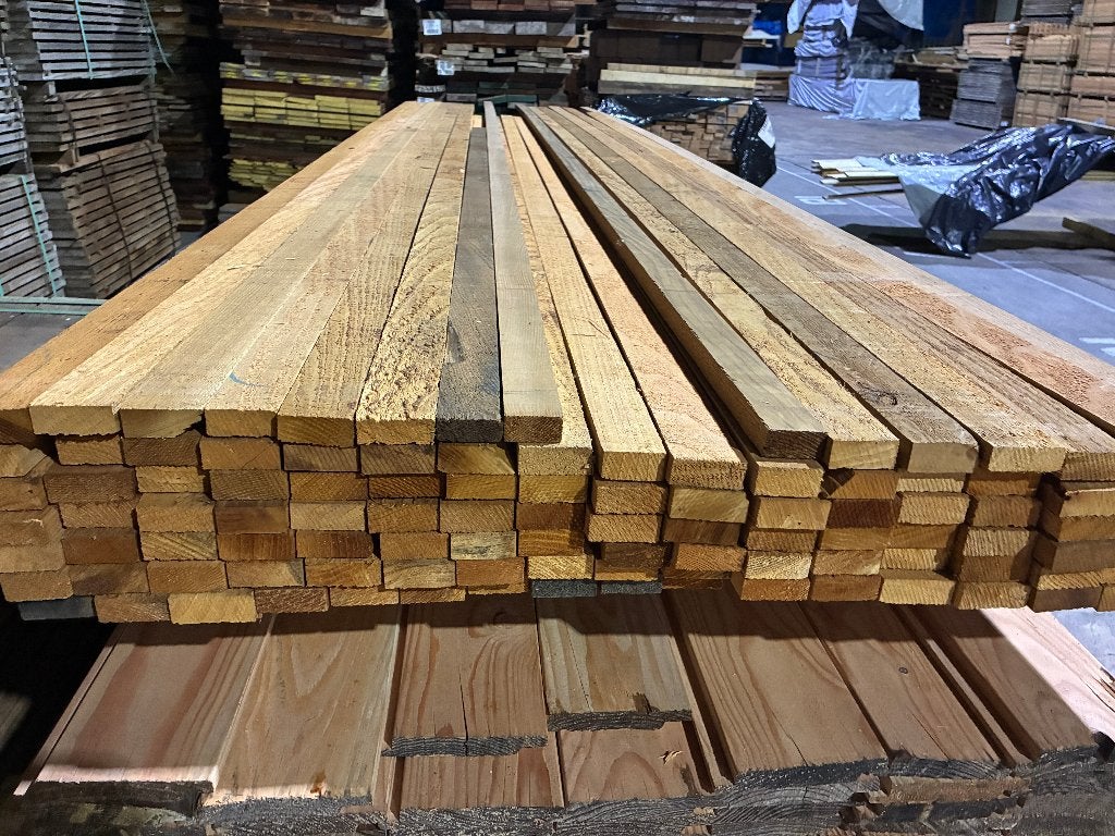 Latten-rhombus- open geveldelen–Western Red Cedar-22x54mm