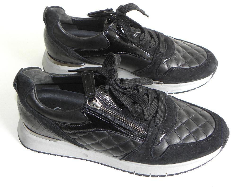 Stevige Gabor comfort Sneakers maat 6 (39/39½) wijdte H, Zwart, Gabor, Ophalen of Verzenden, Sneakers of Gympen