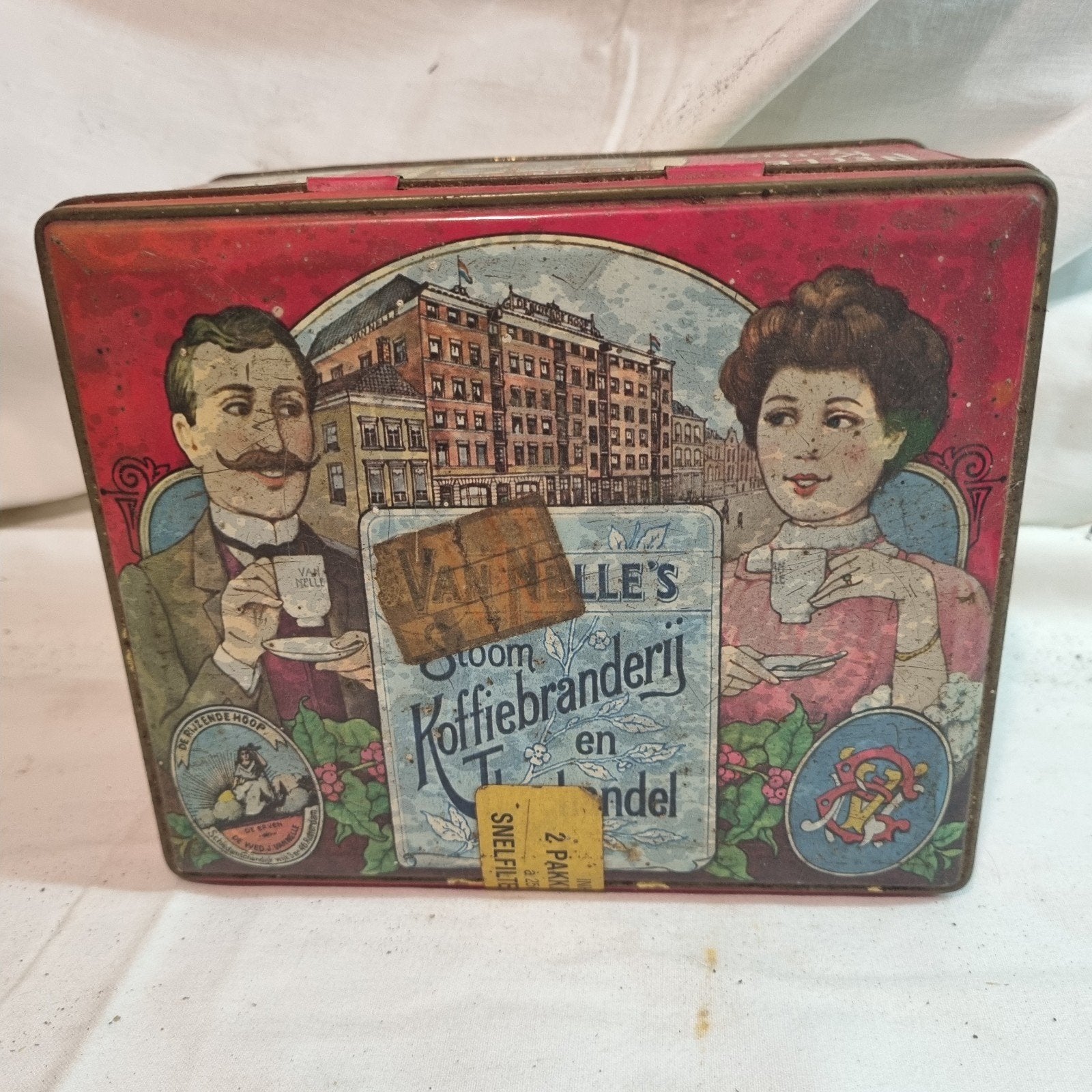 Vintage Van Nelle's Koffie Thee Blik - Antiek Verzamelobject, Ophalen of Verzenden
