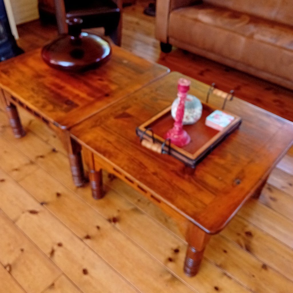 Te koop: salontafel of bijzettafel., Ophalen, Gebruikt, 50 tot 100 cm, Vierkant