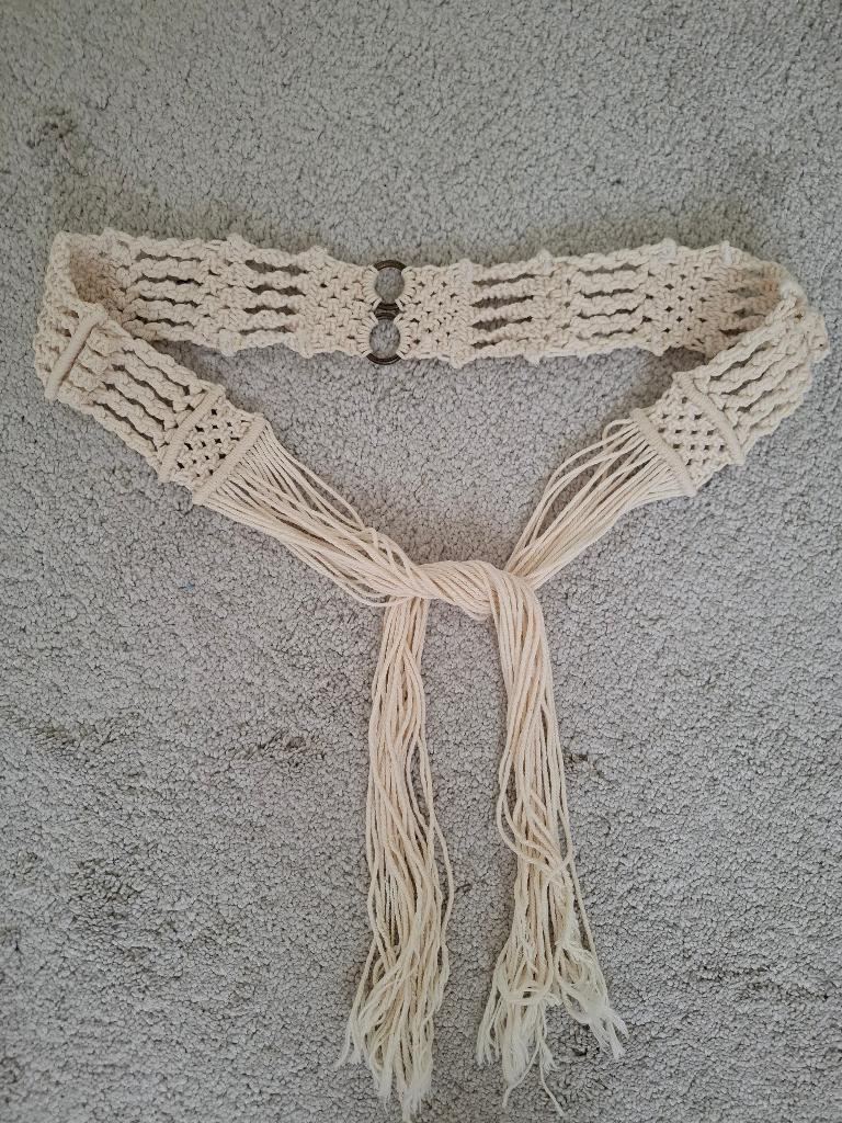 Macramé Riem, Kleding | Dames, Riemen en Ceinturen, Ophalen of Verzenden, Nieuw, Zwart, 100 cm of meer