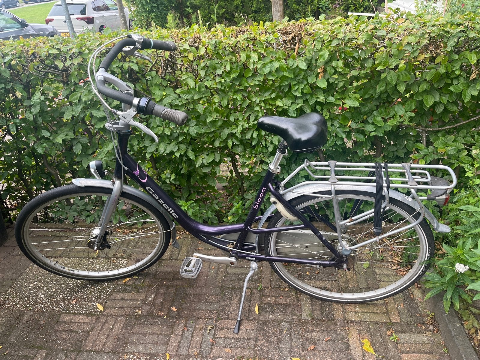 Gazelle Bloom Damesfiets - Paars, Ophalen, Gebruikt, Velgrem, Versnellingen