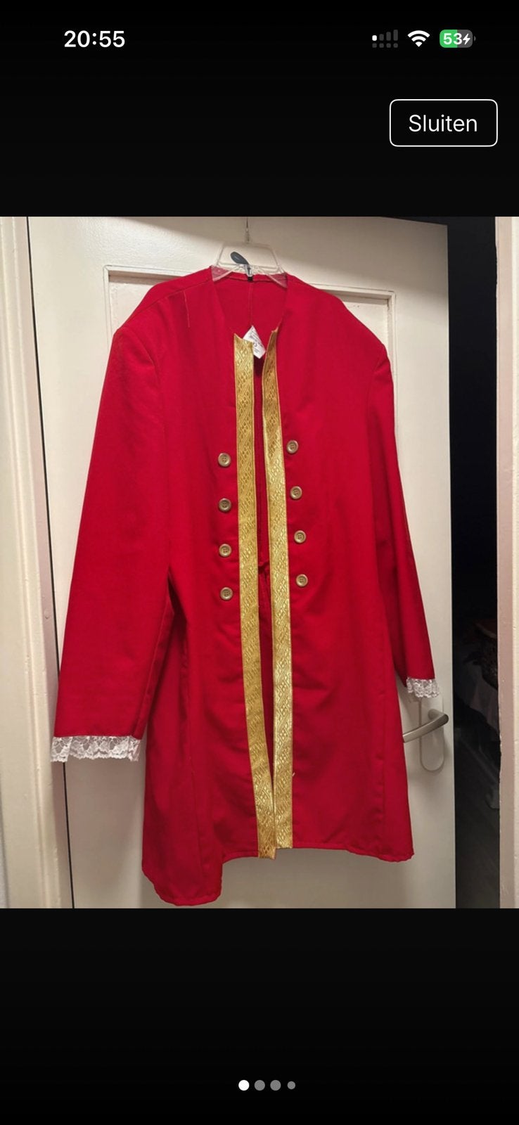 Carnavals jas maat L, Carnaval, Maat 42/44 (L), Ophalen of Verzenden, Zo goed als nieuw