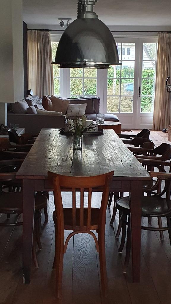 Eetkamertafel (landelijk/sober), Huis en Inrichting, Tafels | Eettafels, Ophalen, Gebruikt, 200 cm of meer, 50 tot 100 cm