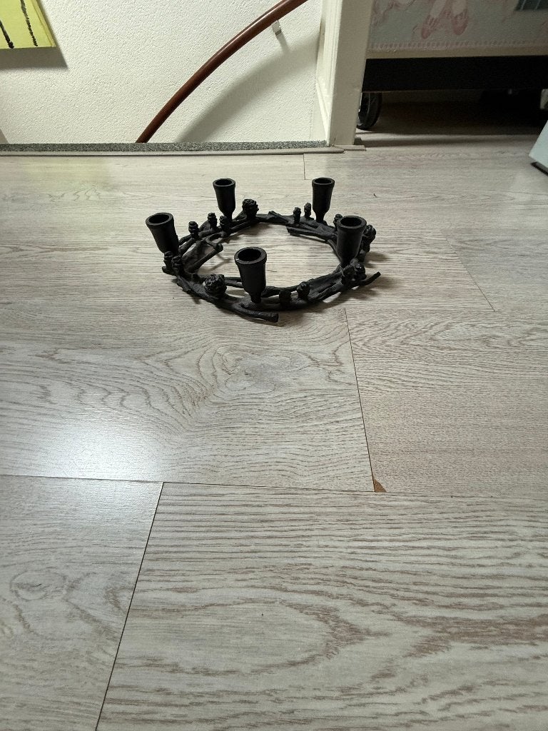 Kaarsen standaard., Huis en Inrichting, Woonaccessoires | Kandelaars en Kaarsen, Ophalen of Verzenden, Zo goed als nieuw, Metaal