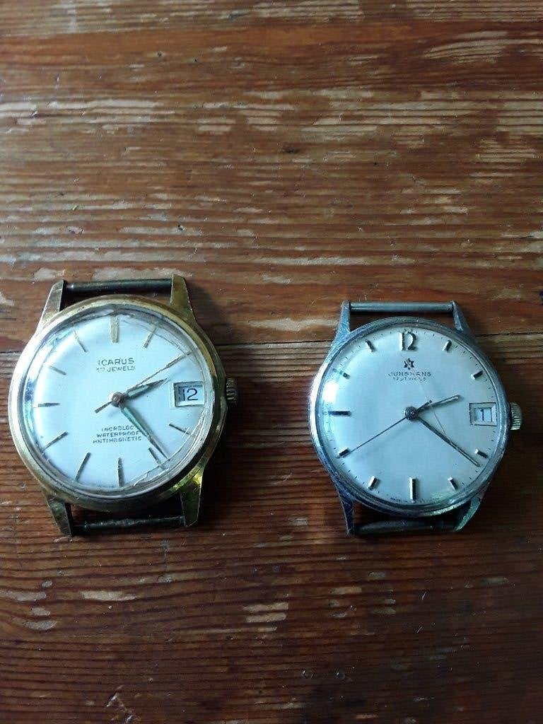 Horloge junghans en Icarus, opwindhorloges, Sieraden, Tassen en Uiterlijk, Horloges | Heren, Overige merken, Overige materialen