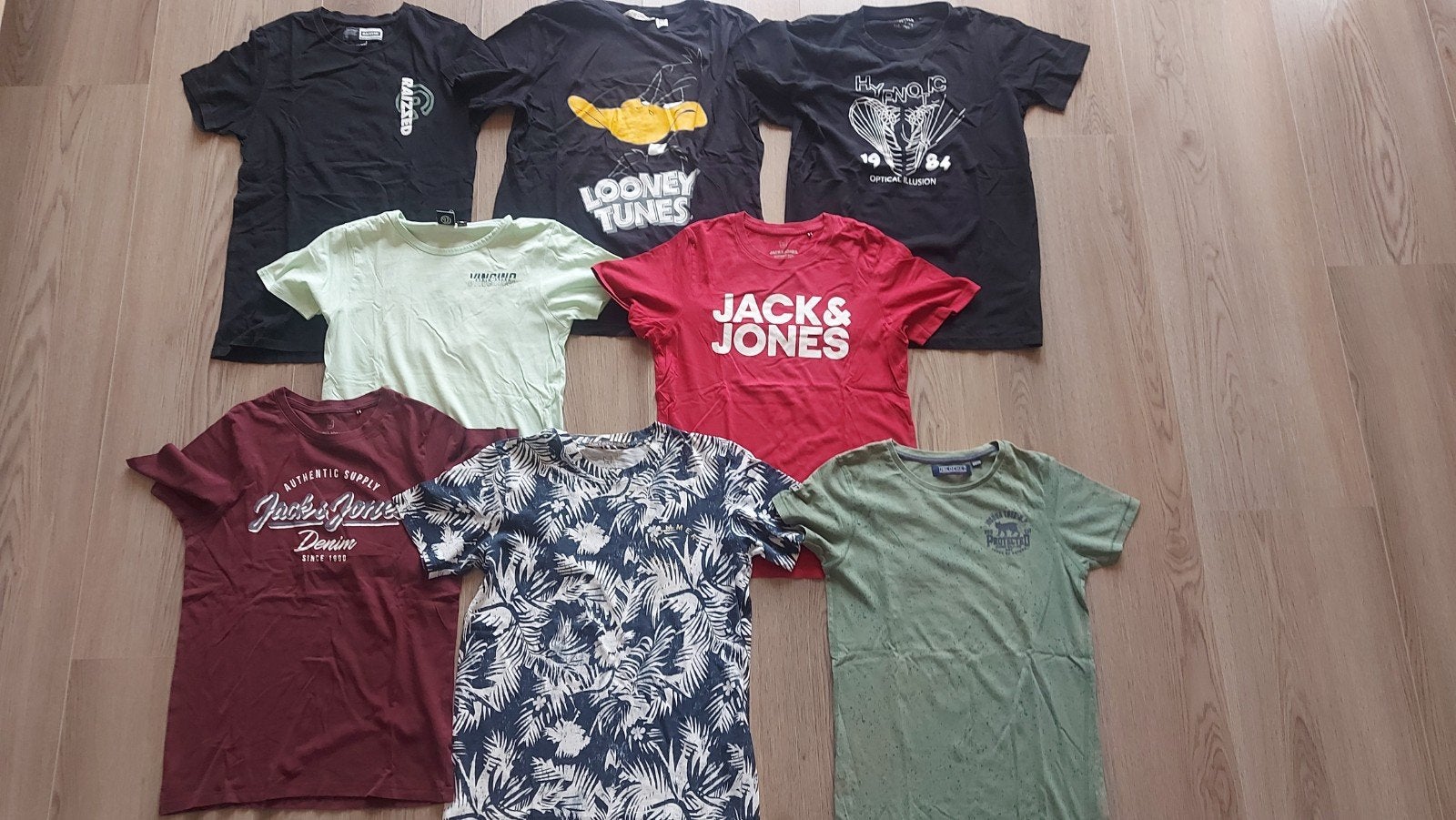 8 T-shirts jongens maat 164: Jack & Jones, H&M, Vingino e.a., Gebruikt, Setje, Jongen, Diverse merken