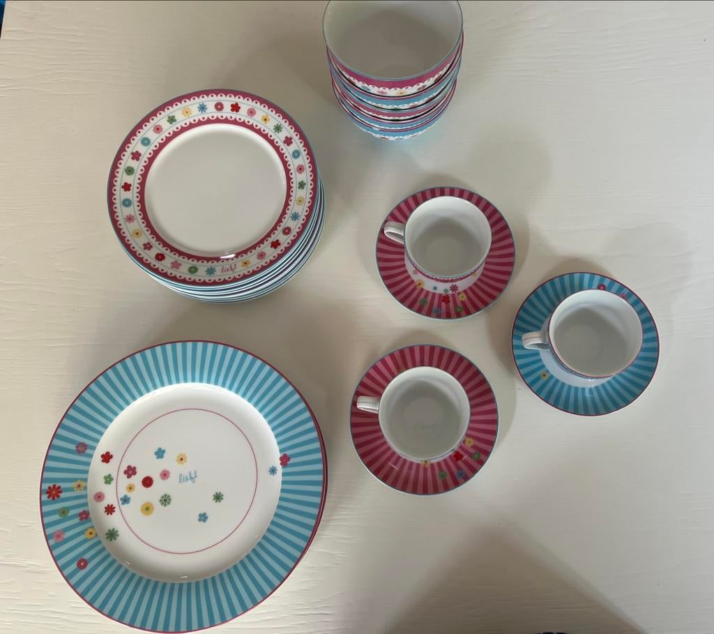 Lief servies diverse onderdelen, Ophalen, Gebruikt, Keramiek, Bord(en)