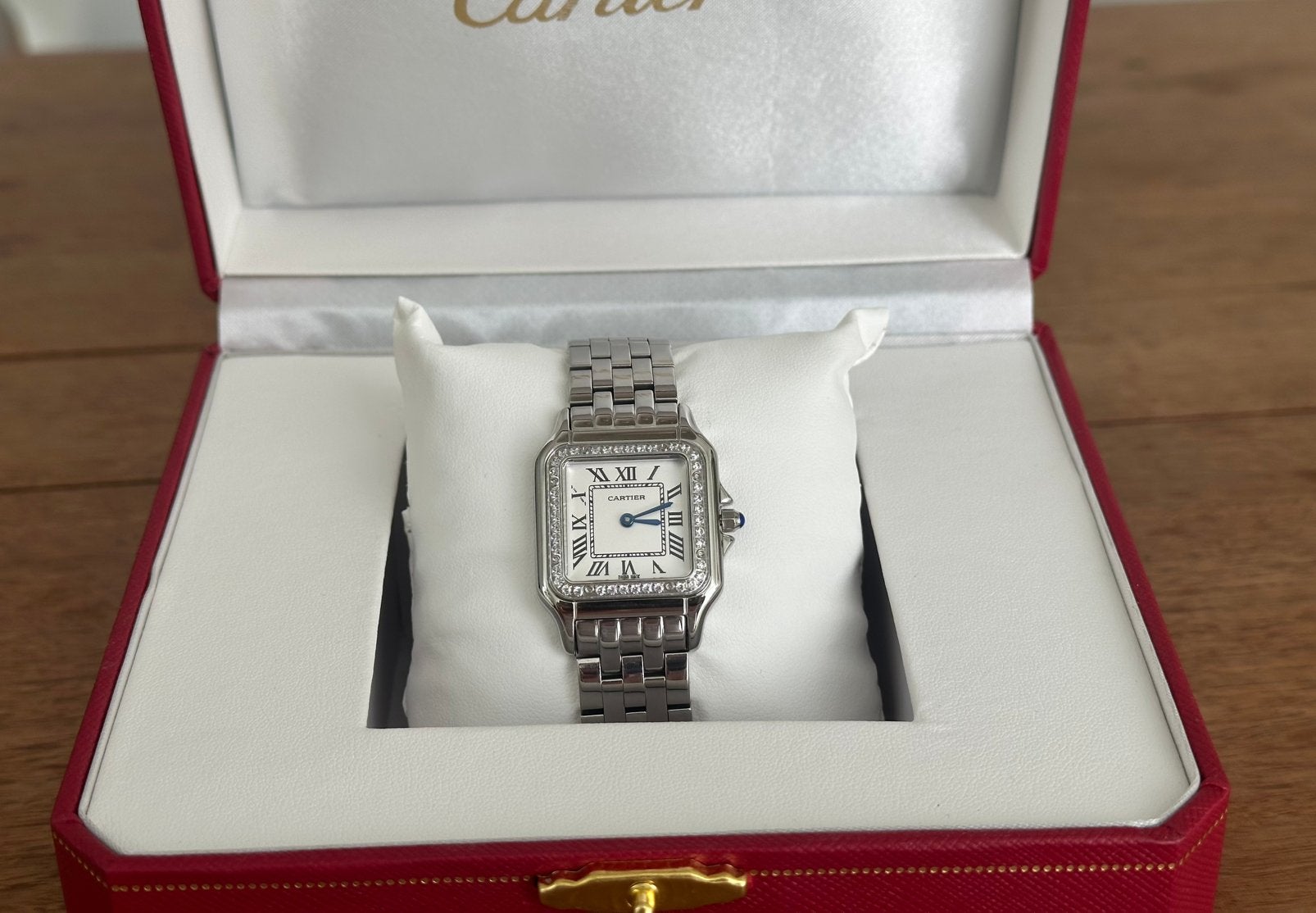 Cartier Panthère Medium, Overige merken, Staal, Zakhorloge, Ophalen of Verzenden